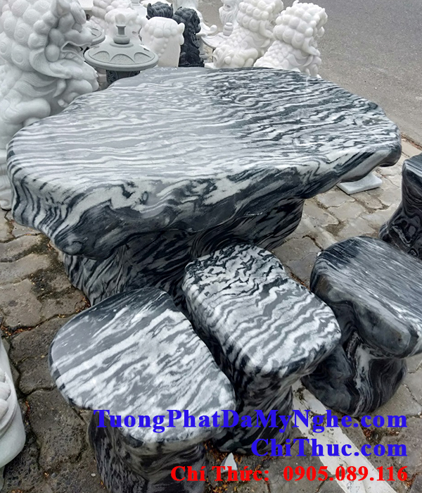 Mẫu bàn ghế đá sần vườn đá non nước